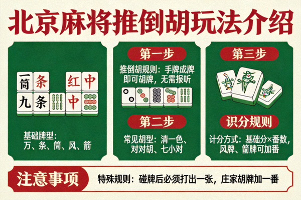 北京麻将推倒胡玩法介绍配图