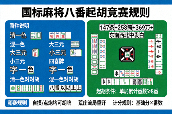 国标麻将八番起胡竞赛规则介绍配图